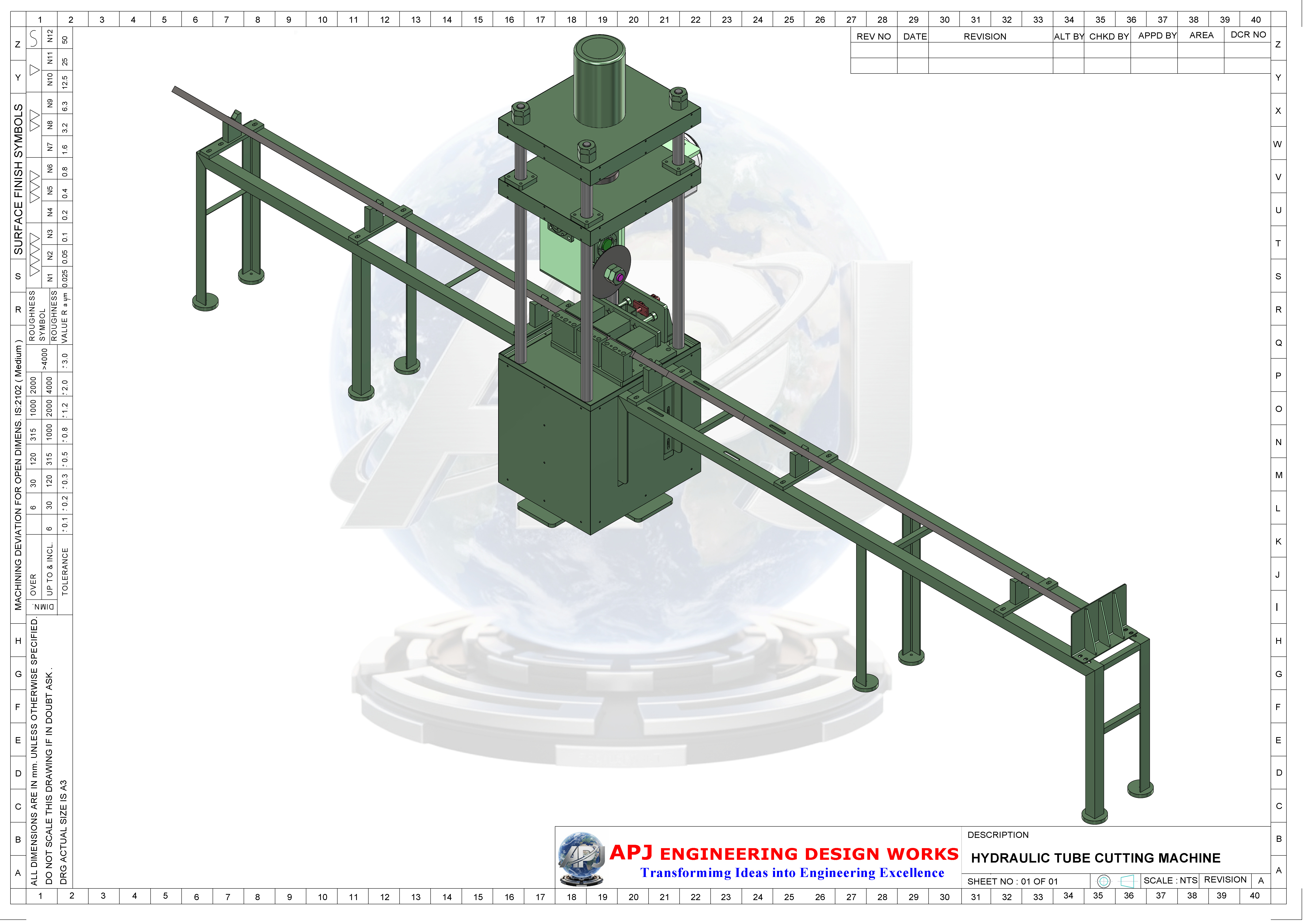 HYDRAULIC TUBE CUTTING MACHINE
