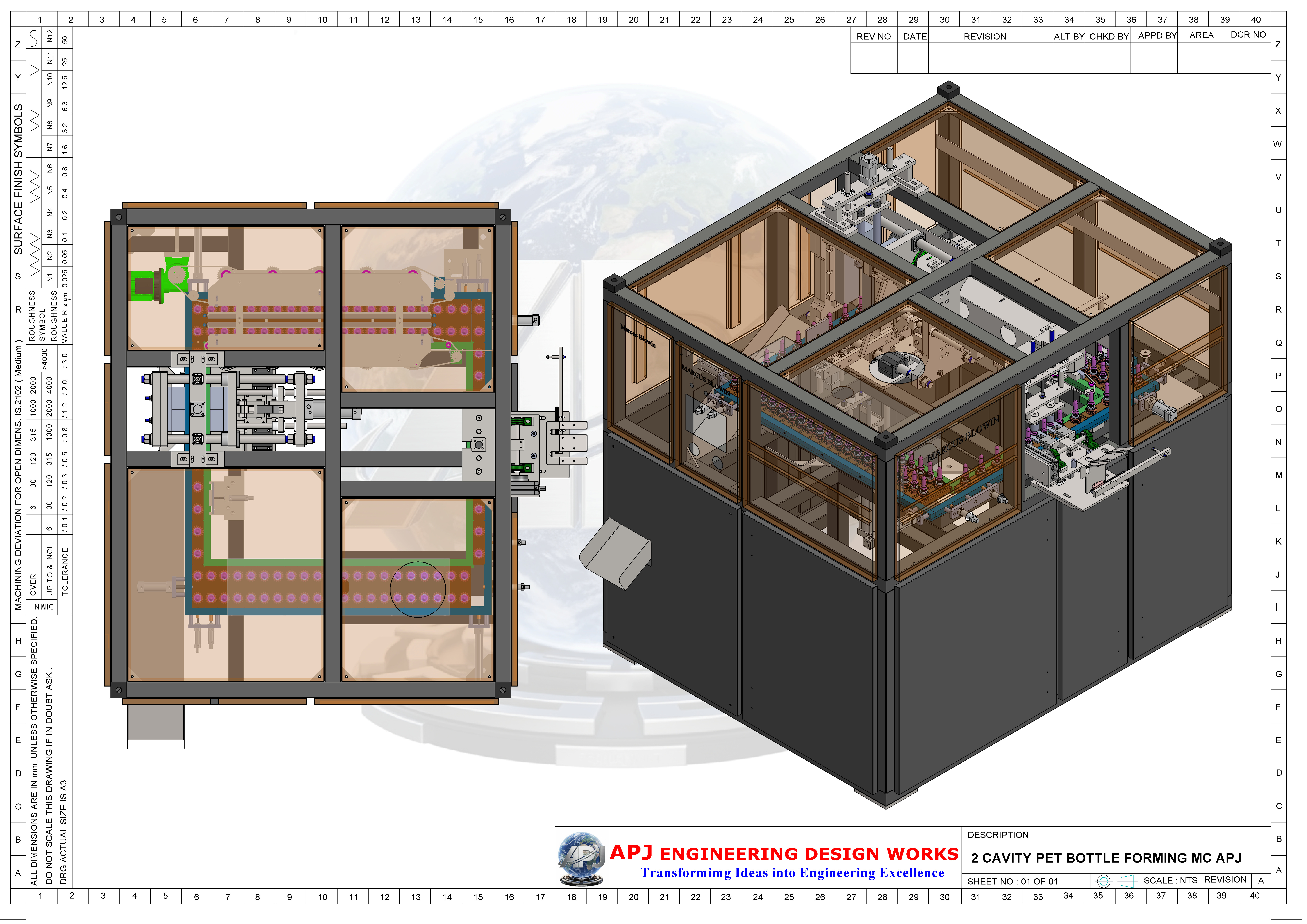 PET BOTTLE FORMING 2 CAVITY