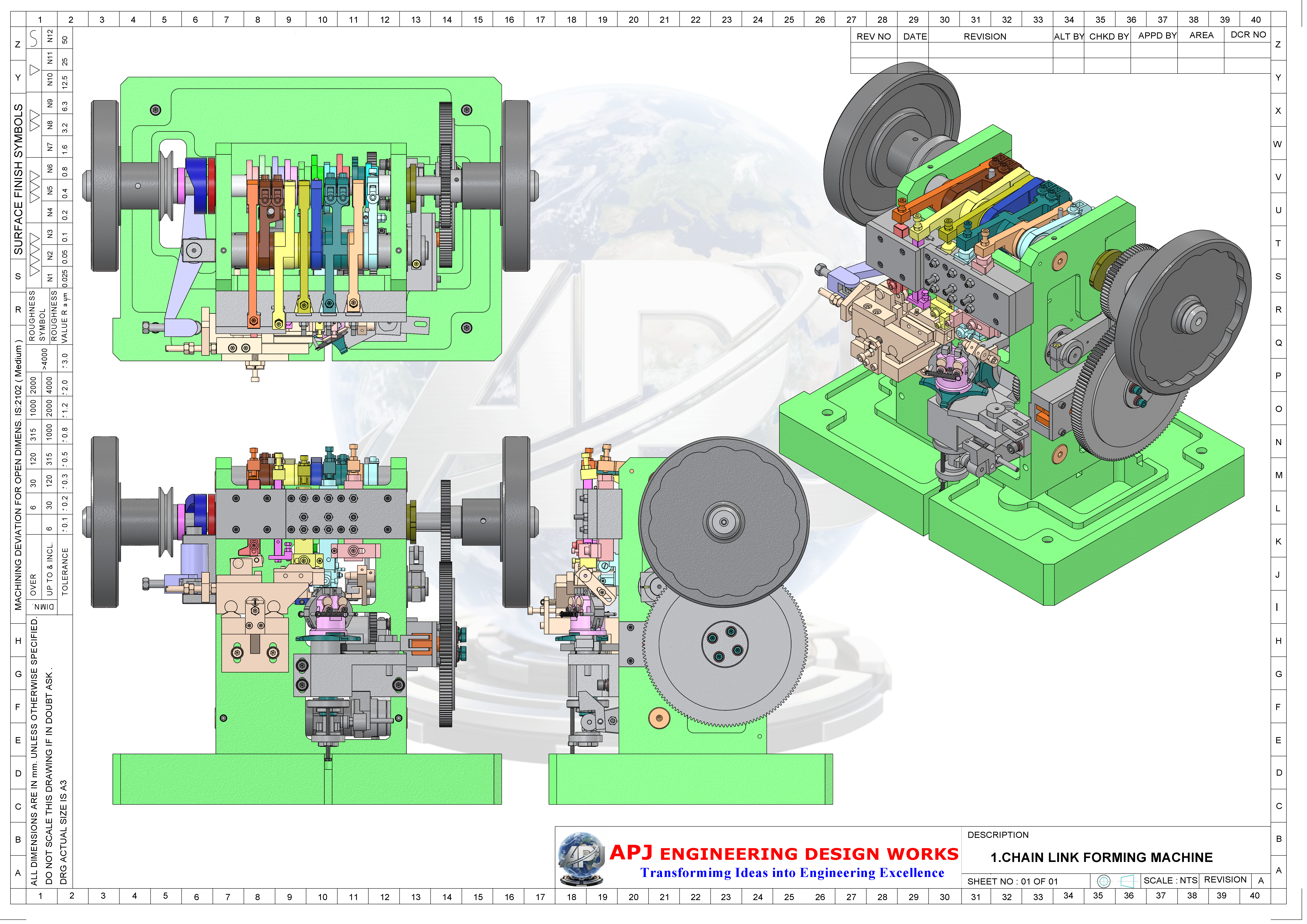 CHAIN LINK FORMING MACHINE