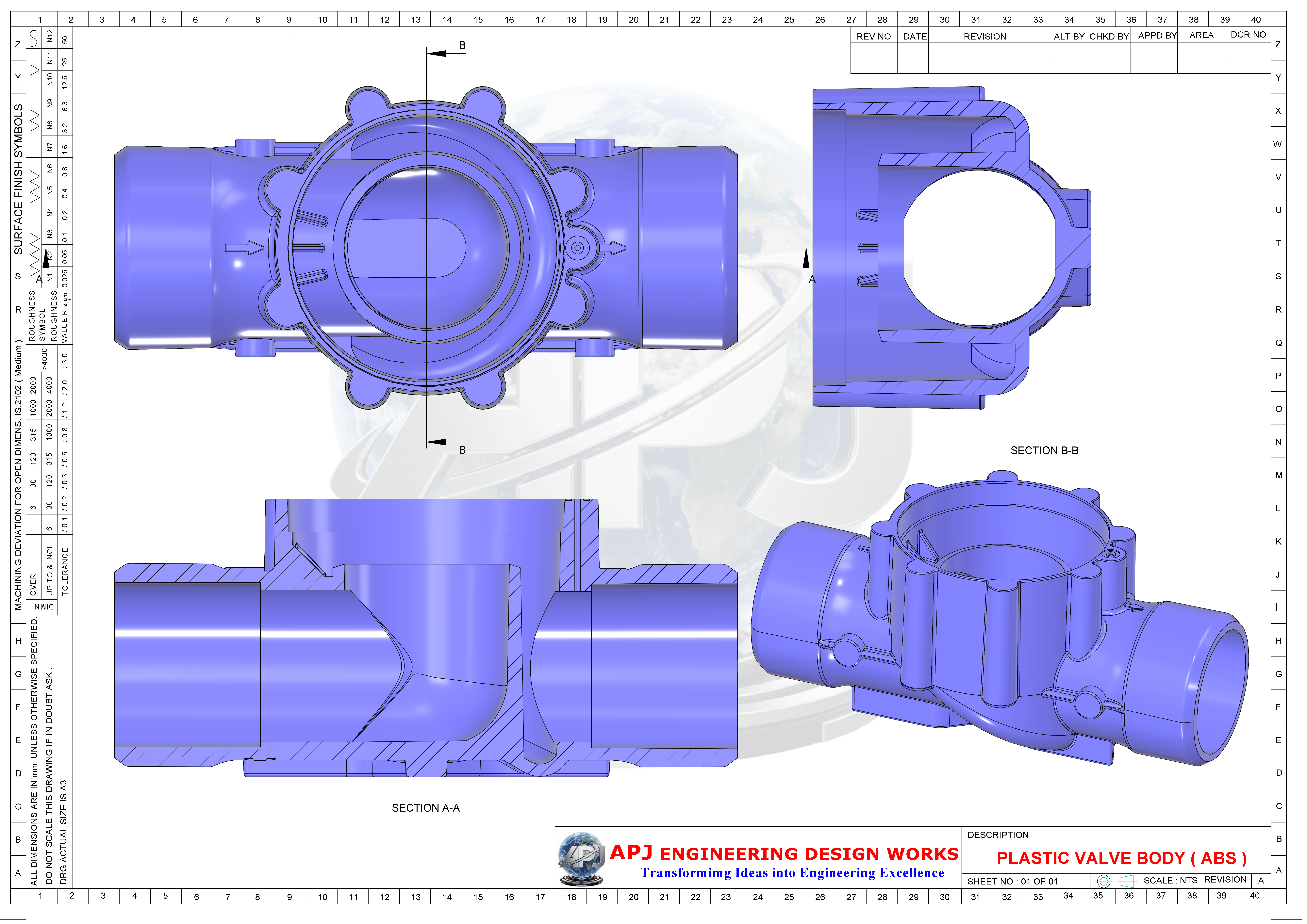 PLASTIC VALVE BODY