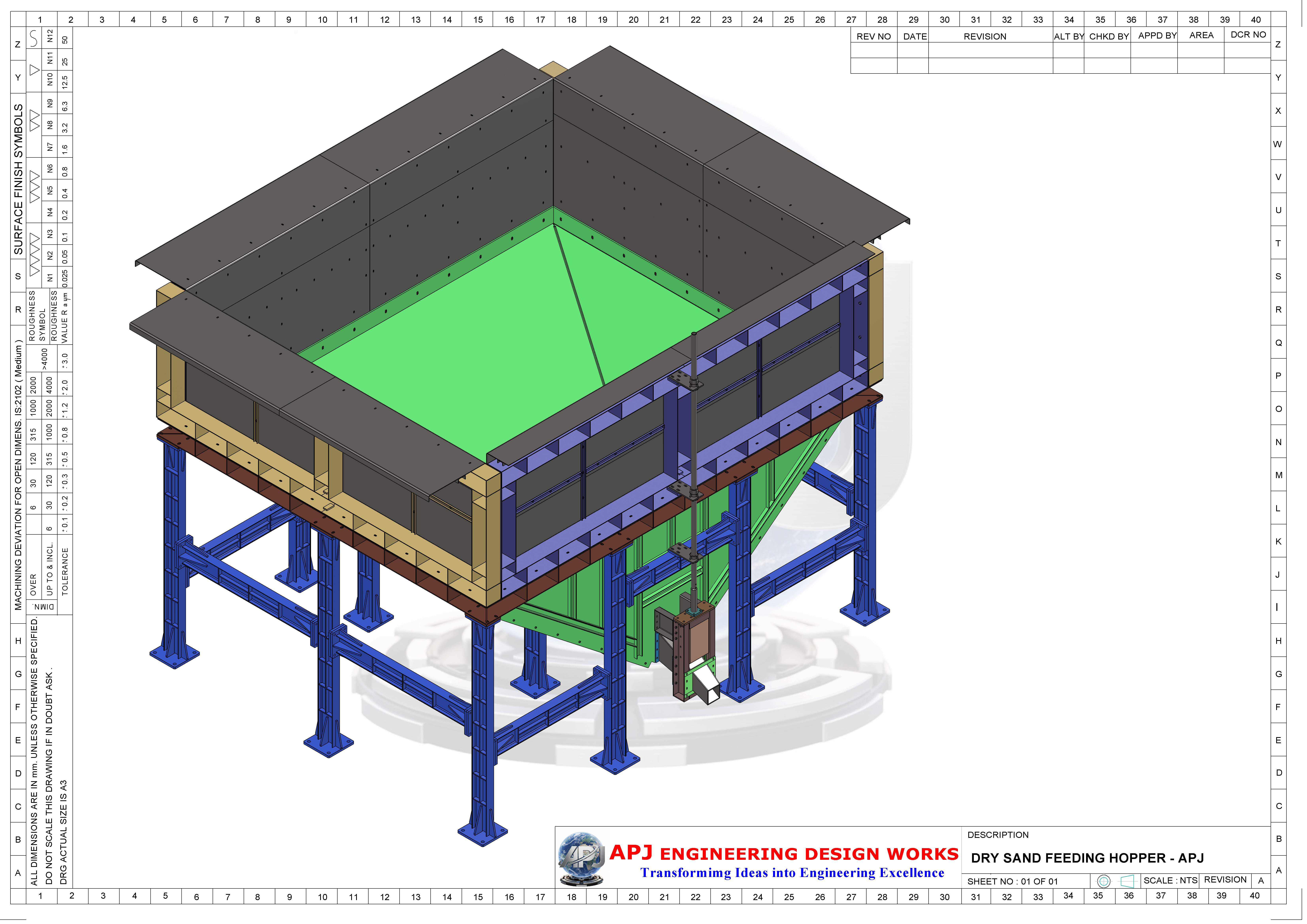 DRY SAND FEEDING HOPPER